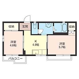 エミグラント・T・K・3 2Kの間取図画像