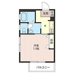 アルテ 1Kの間取図画像