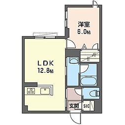 Ricordo 1LDKの間取図画像