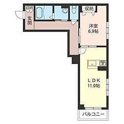 カーサエテルノ 1LDKの間取図画像