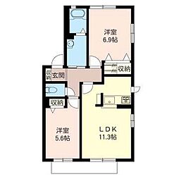 間取図画像 2LDK
