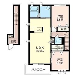 間取図画像 2LDK