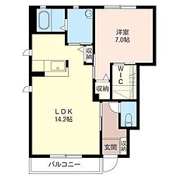 サンロードA 1LDKの間取図画像