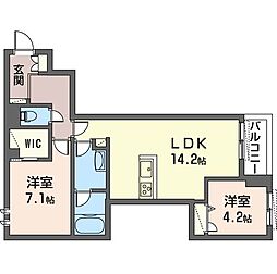 Southknotyard 2LDKの間取図画像