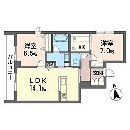 シャーメゾンNT 2LDKの間取図画像