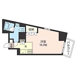 エスティメゾン板橋C6 ワンルームの間取図画像