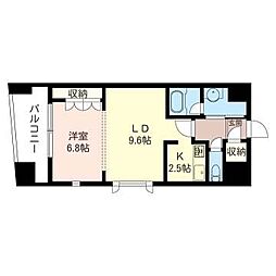 EstyMaison銀座 1LDKの間取図画像