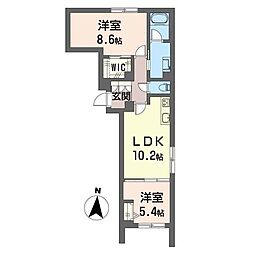 シード 2LDKの間取図画像