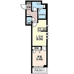 サンシャインカスケード 1LDKの間取図画像