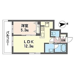 メゾンブリエ 1LDKの間取図画像