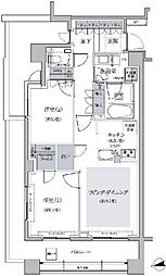 等々力レジデンス 2LDKの間取図画像