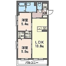 ヴェイル19 2LDKの間取図画像