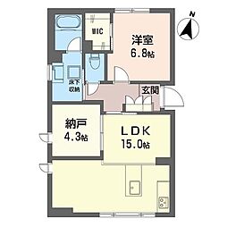 グランウェーブ湘南 1SLDKの間取図画像
