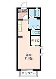 レフィナード橘 ワンルームの間取図画像