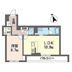 サウザンド ドリーム ハウス 1LDKの間取図画像