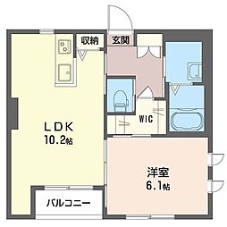 ピュアハウス 2Kの間取図画像