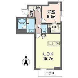 トルシーヌ大宮東町 1LDKの間取図画像