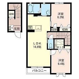 エヌメゾン 2LDKの間取図画像