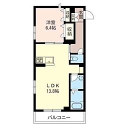 エムアールヴィレッジ 1LDKの間取図画像