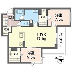 間取図画像 2LDK