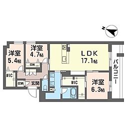 間取図画像 3LDK
