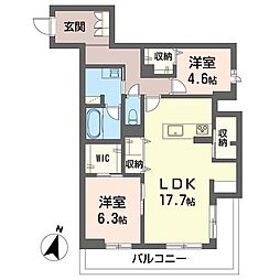 スター ヴィレッジ 2LDKの間取図画像