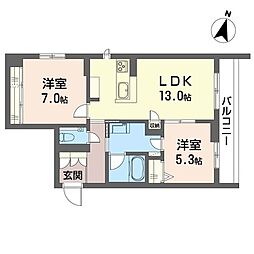 ソフィア・セレーノ 2LDKの間取図画像