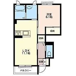 DAISYFLATS 1LDKの間取図画像