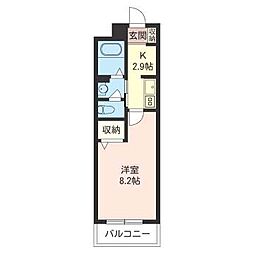 グランデ 1Kの間取図画像