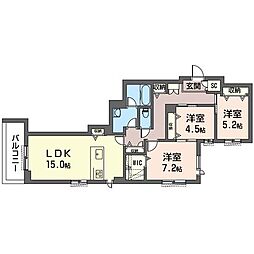 SaiGrande青葉台 3LDKの間取図画像