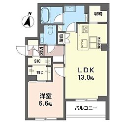 ウエストキャニオン妙蓮寺 1LDKの間取図画像