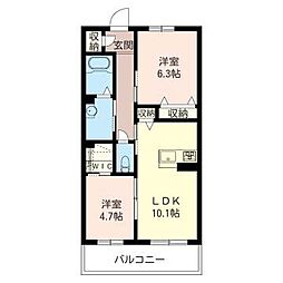 間取図画像 2LDK