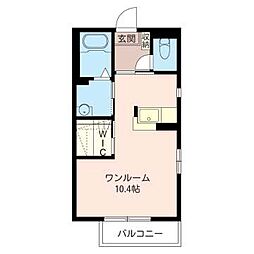 アミティエ小机1 ワンルームの間取図画像