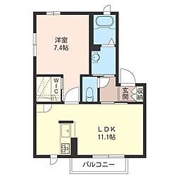 アミコート 1LDKの間取図画像