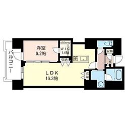 マストライフ南4条 1LDKの間取図画像