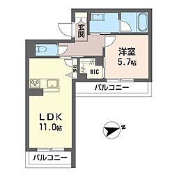 カ・ピリナ柏 1LDKの間取図画像