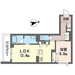 カ・ピリナ柏 1LDKの間取図画像