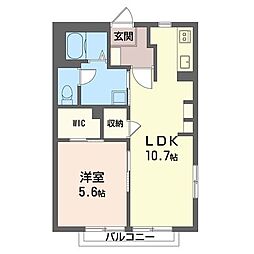ルマ・エスペランサA 1LDKの間取図画像