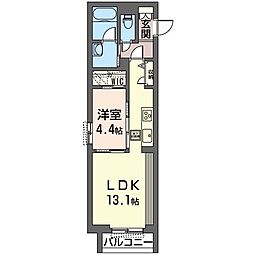 エスペランサエテルナ 1LDKの間取図画像