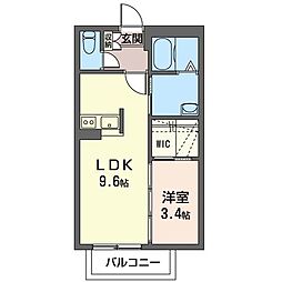 Grandfleur 1LDKの間取図画像