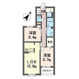 マストコート八潮 2LDKの間取図画像