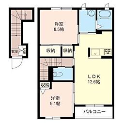 アイリスT・D 2LDKの間取図画像