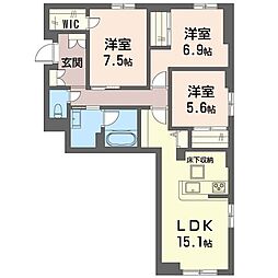 アルフェリーチェ 3LDKの間取図画像