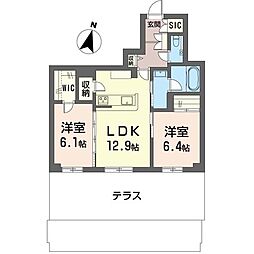 アルフェリーチェ 2LDKの間取図画像