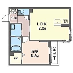 サンフェリーチェ 1LDKの間取図画像