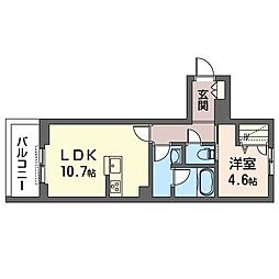 リビエテラス 1LDKの間取図画像