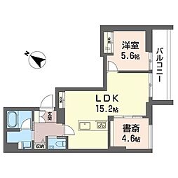 田島ビル 2LDKの間取図画像