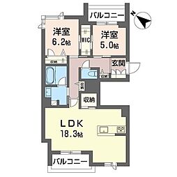 サクラ ステージ 2LDKの間取図画像