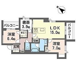 サクラ ステージ 2SLDKの間取図画像