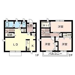 ベルタパルコC 3SLDKの間取図画像